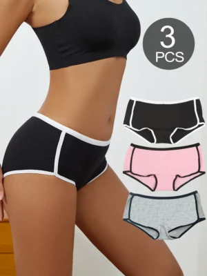 Pack x3 Boxers Femeninos – Estilo Deportivo y Comodidad Total
